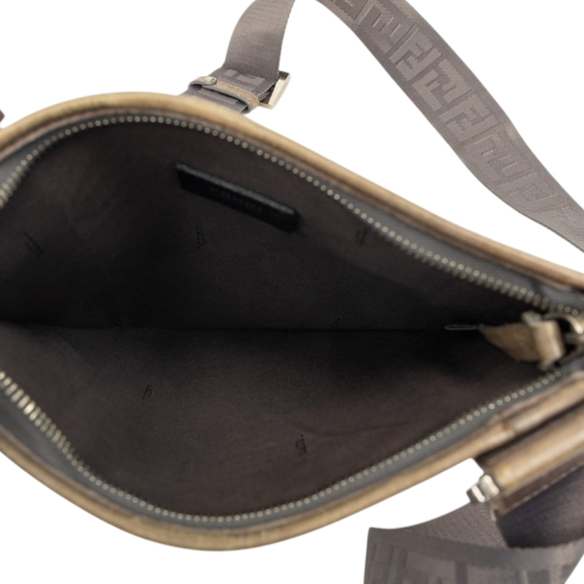 Fendi Zucca Spalmati Flat Messenger Bag
