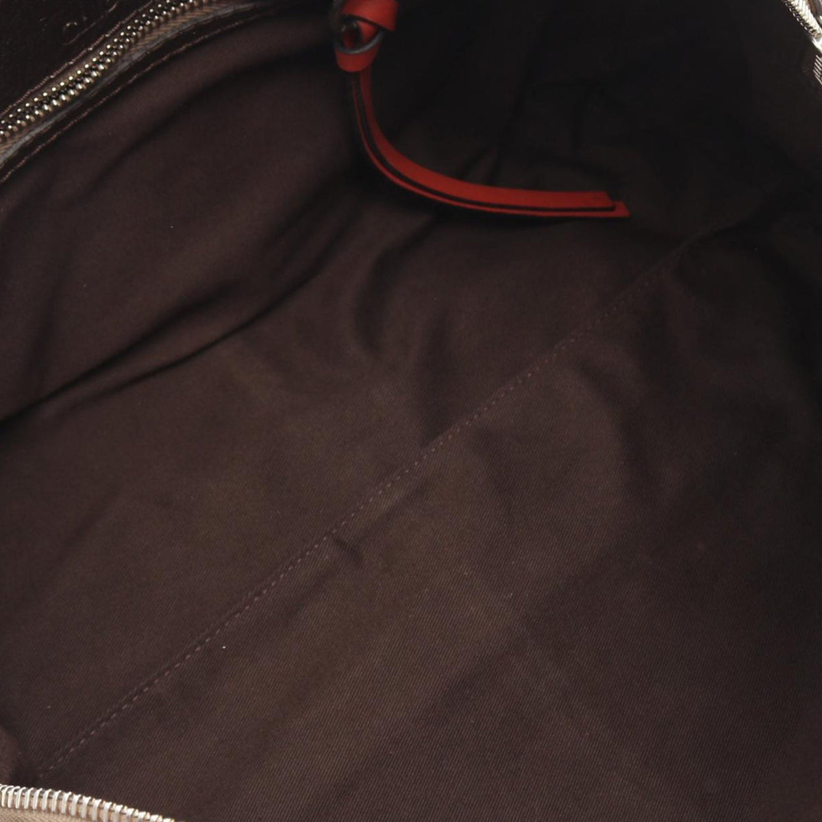 Chloé Canvas Metallic Logo Boston Bag