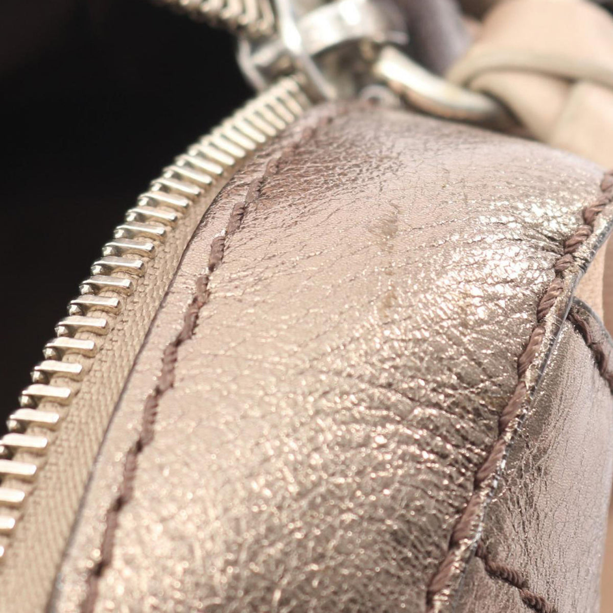 Chloé Canvas Metallic Logo Boston Bag
