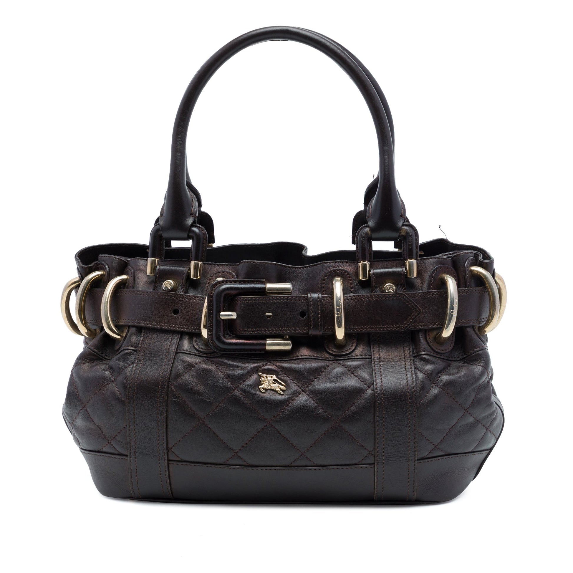 Burberry Baby Quilted Leather Beaton Handbag