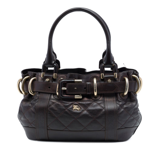 Burberry Baby Quilted Leather Beaton Handbag
