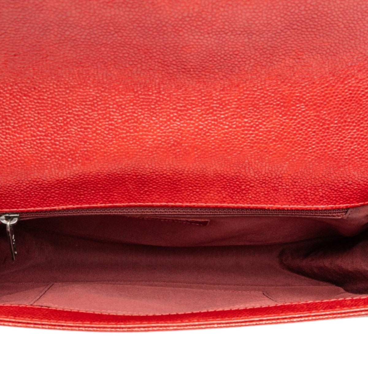 Chanel Medium Quilted Caviar Boy Flap — Red