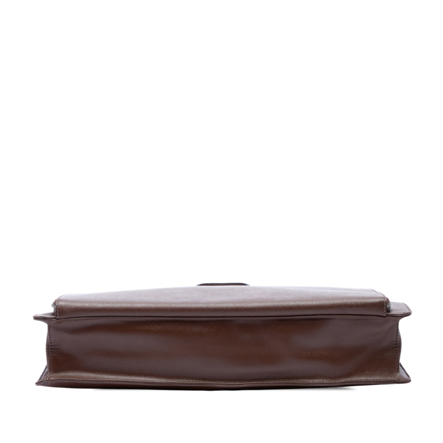 Prada Saffiano Cuir Travel Front Zip Pocket Briefcase