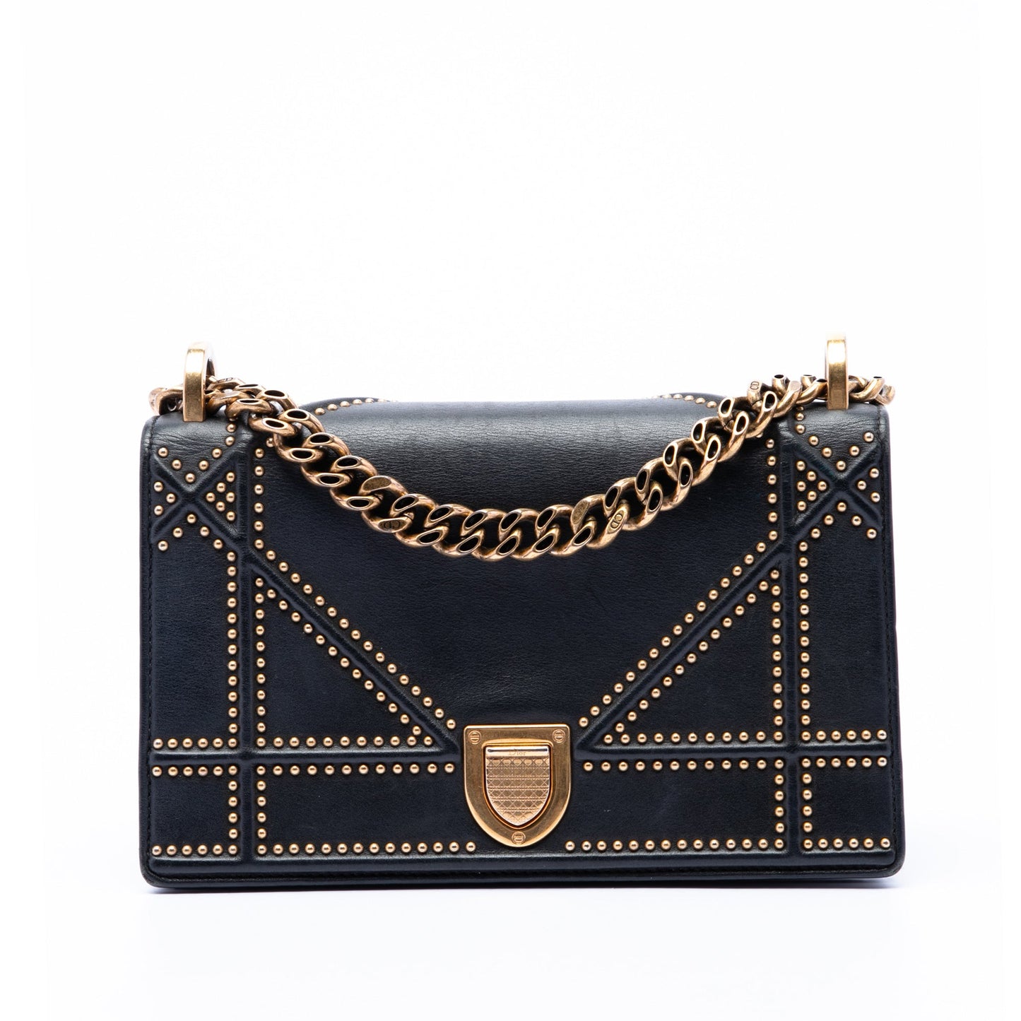 Dior Medium Studded Lambskin Diorama Flap