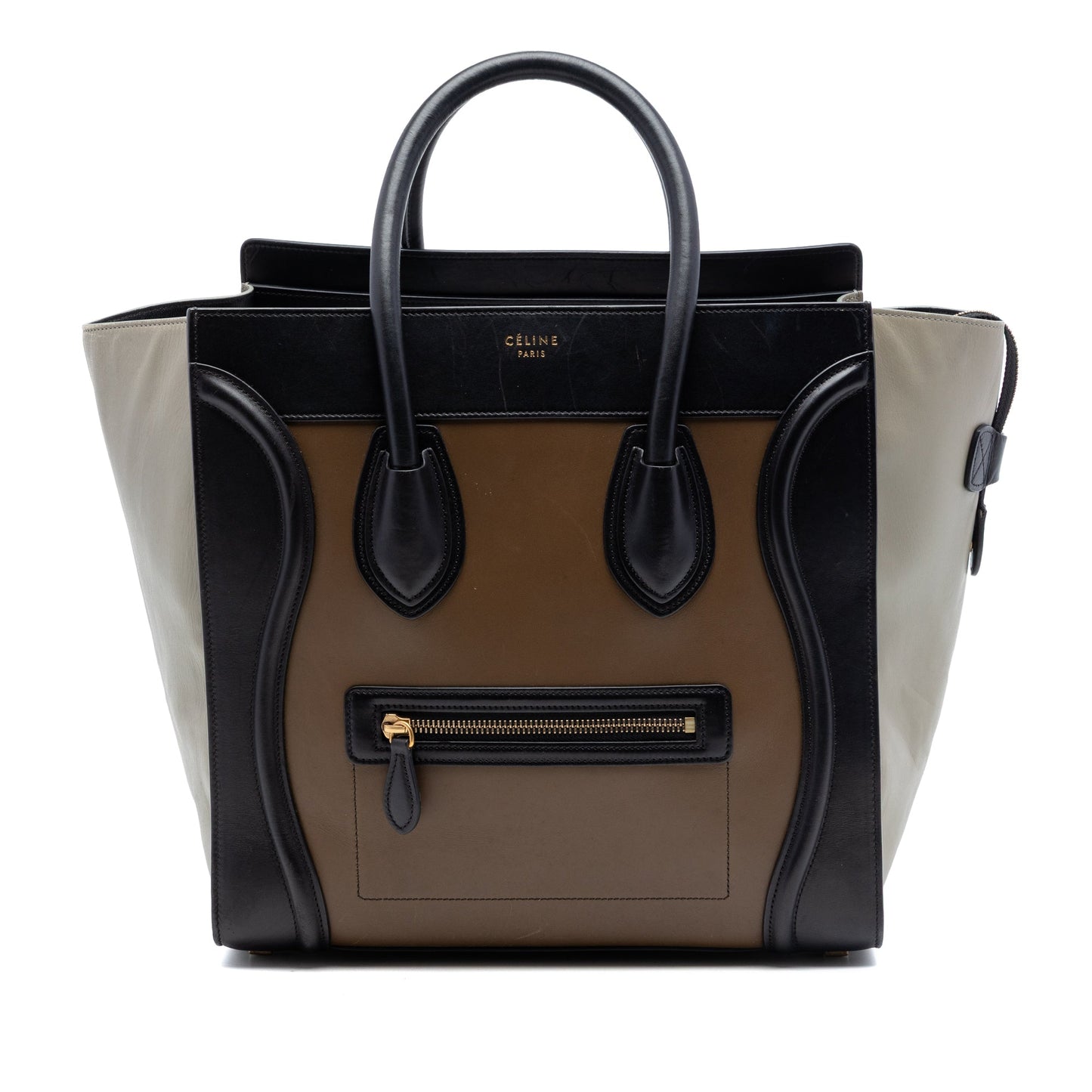 Celine Mini Tricolor Calfskin Luggage Tote