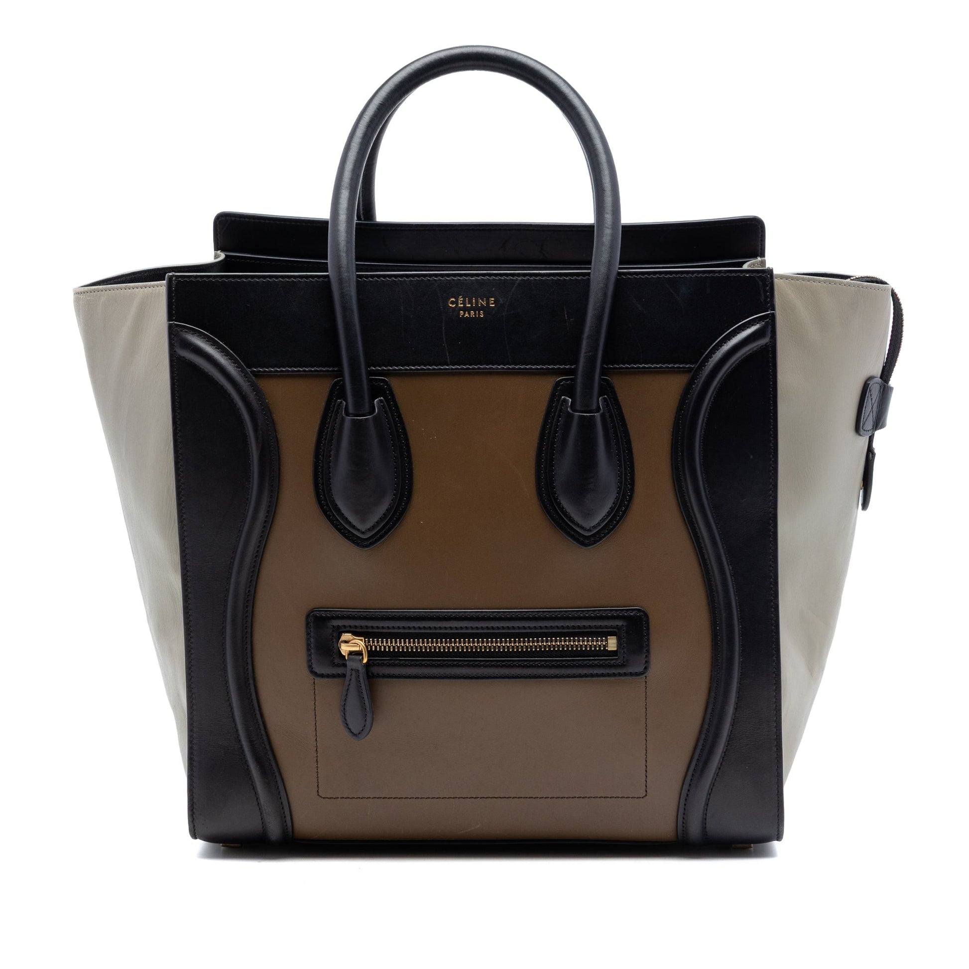 Celine Mini Tricolor Calfskin Luggage Tote