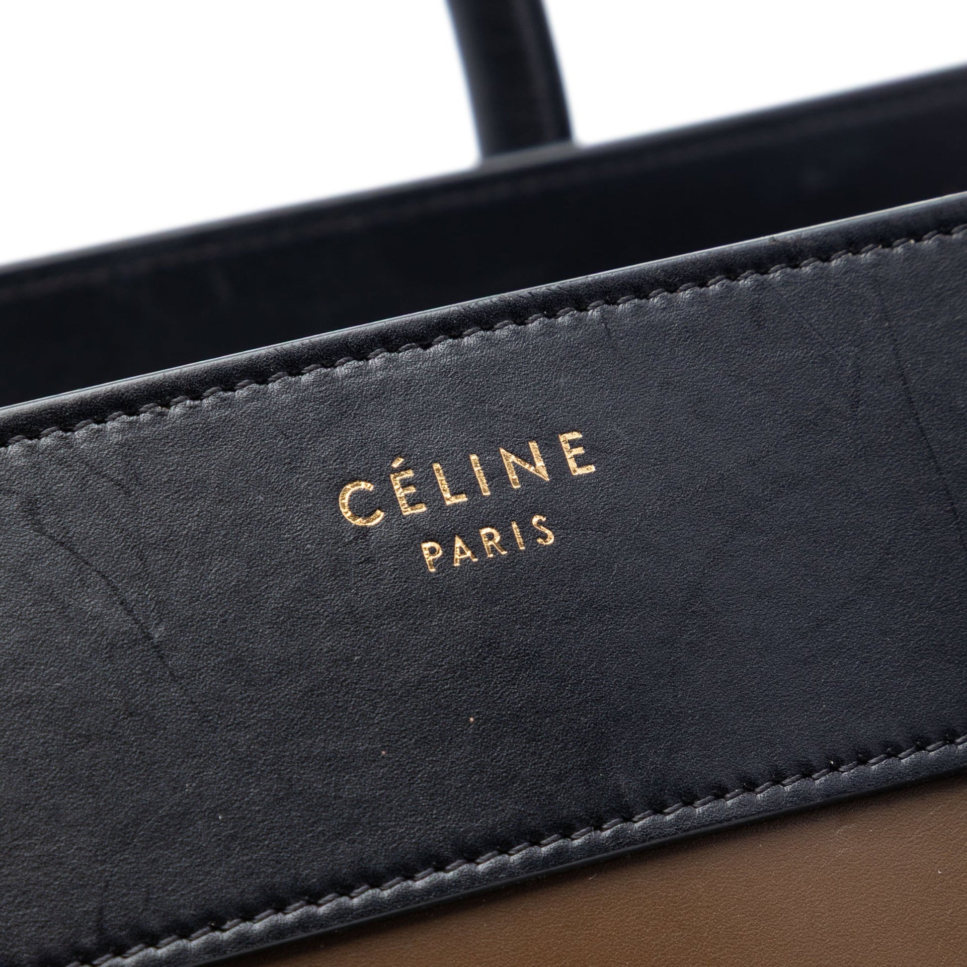 Celine Mini Tricolor Calfskin Luggage Tote