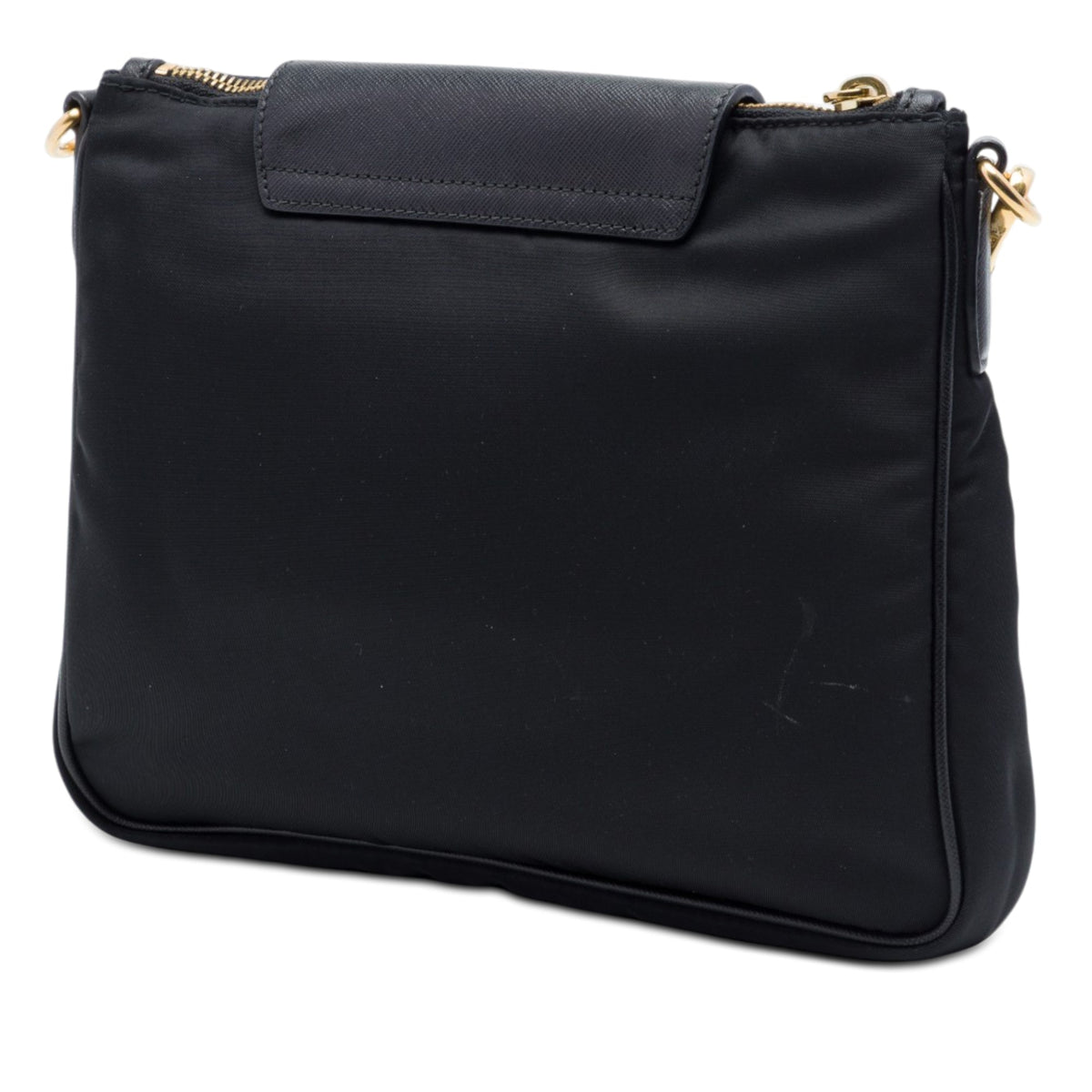 Prada Saffiano Trimmed Tessuto Crossbody