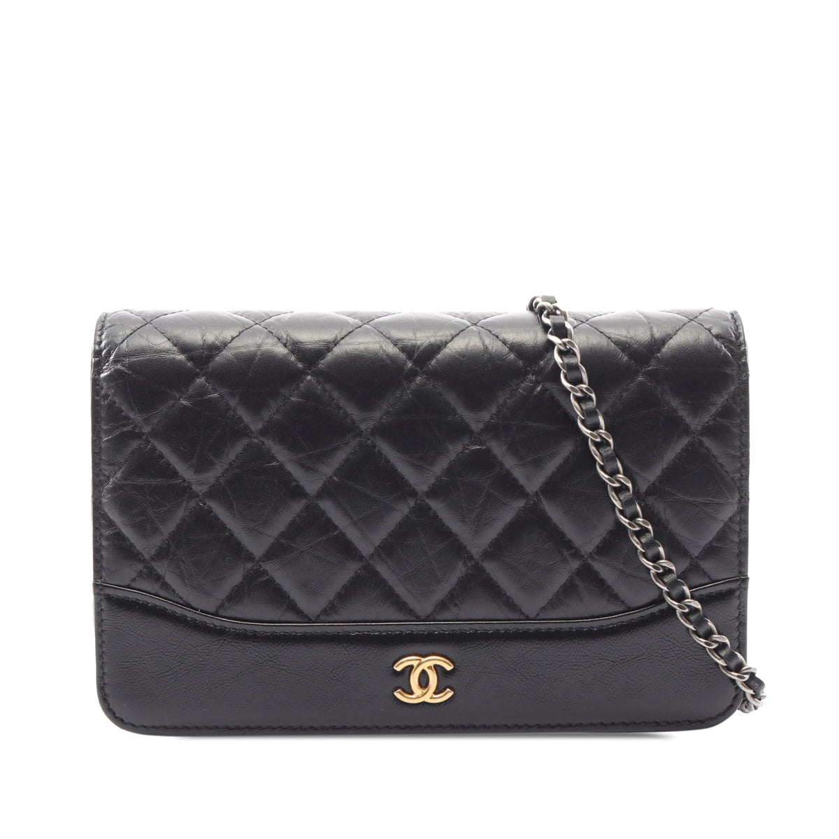 Chanel Quilted Aged Calfskin Gabrielle Wallet On Chain