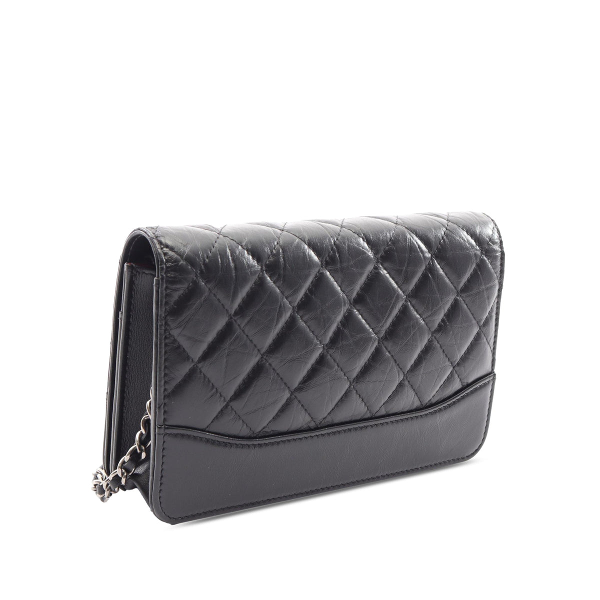 Chanel Quilted Aged Calfskin Gabrielle Wallet On Chain