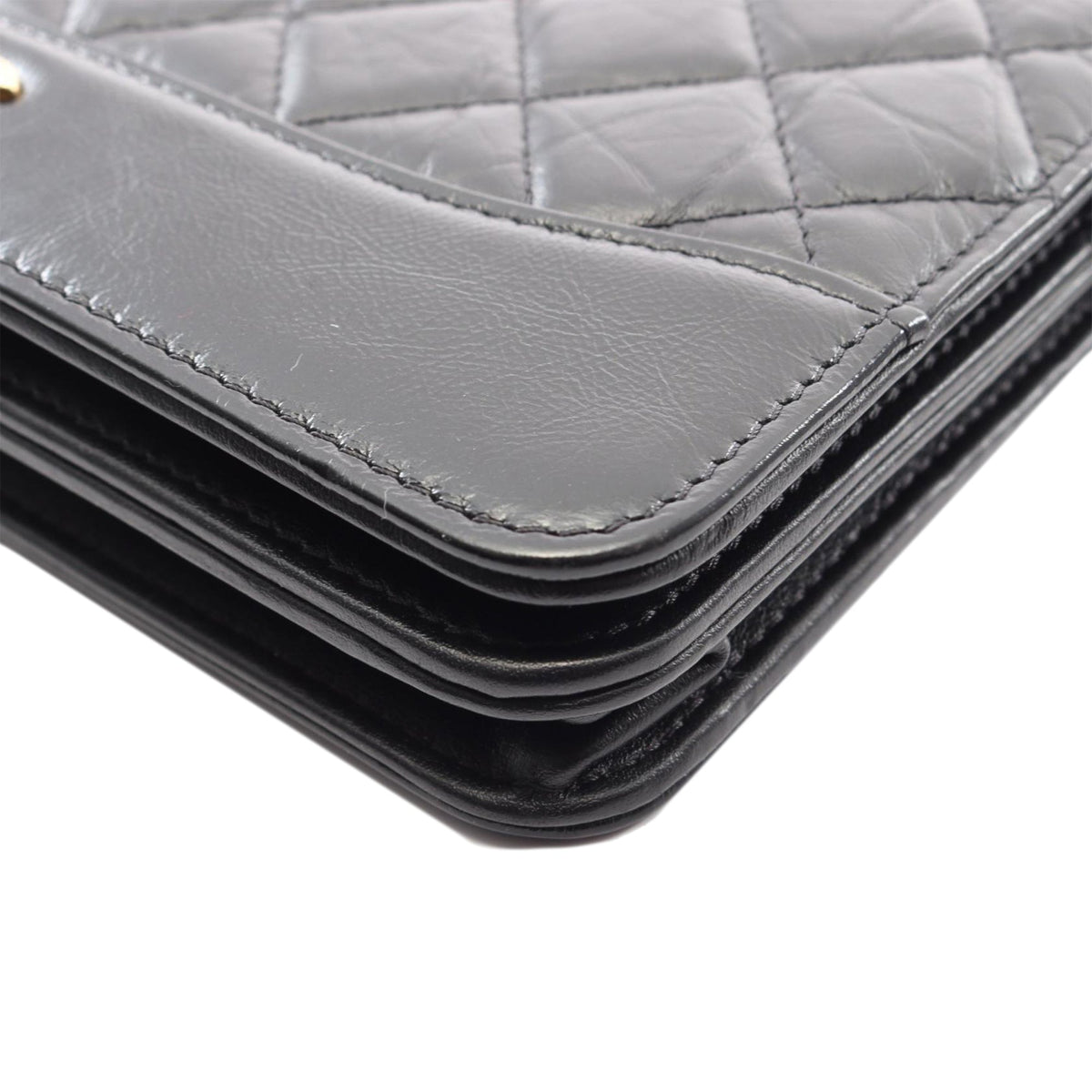 Chanel Quilted Aged Calfskin Gabrielle Wallet On Chain