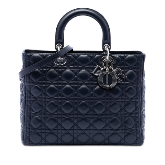 Dior Large Lambskin Cannage Lady Dior