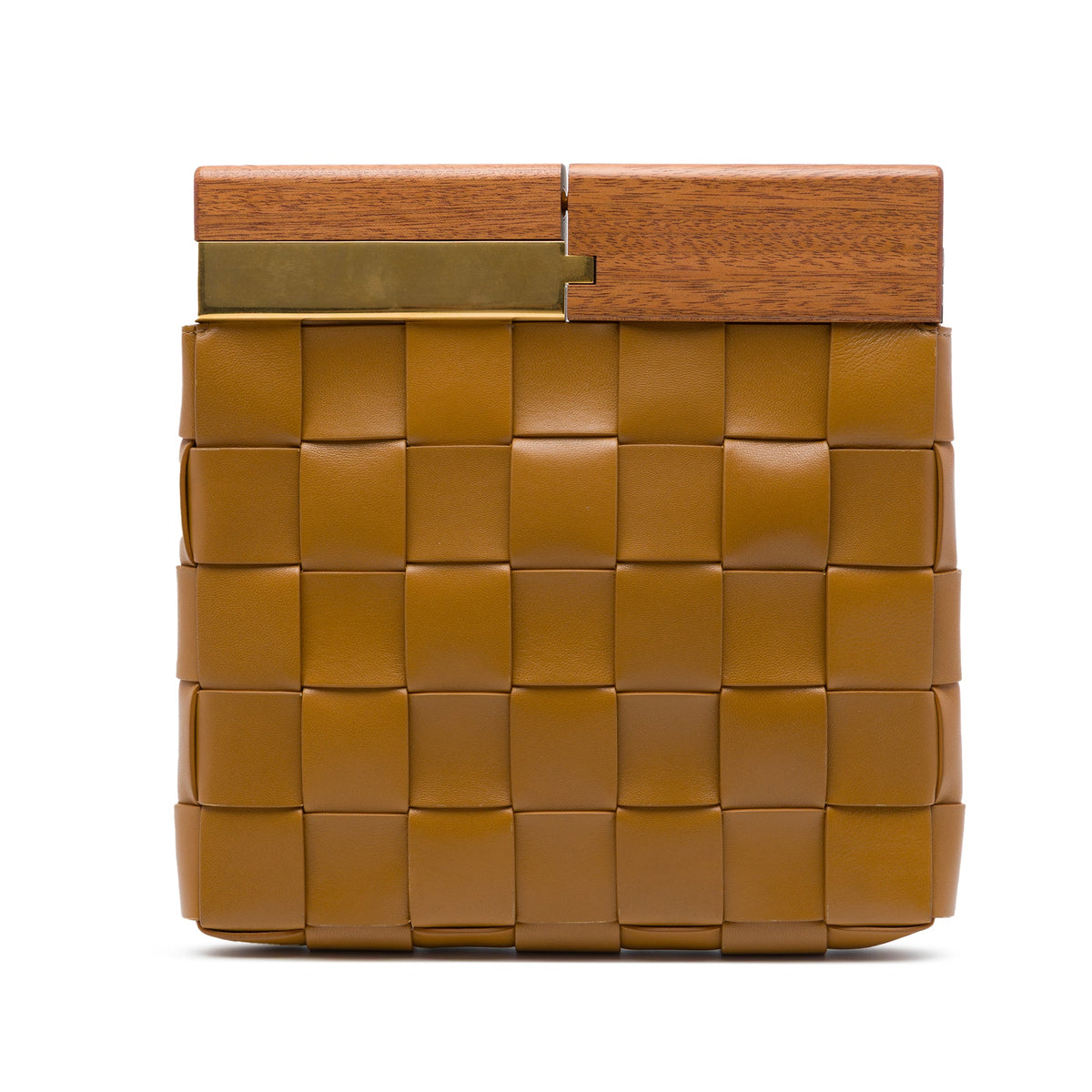 Bottega Veneta Lambskin Maxi Intrecciato The Snap Clutch