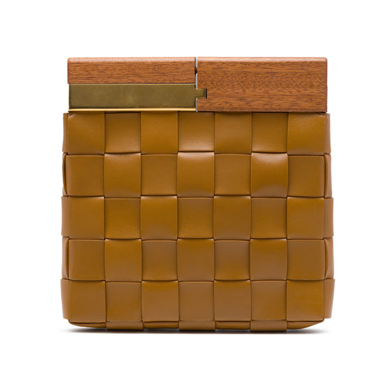 Bottega Veneta Lambskin Maxi Intrecciato The Snap Clutch