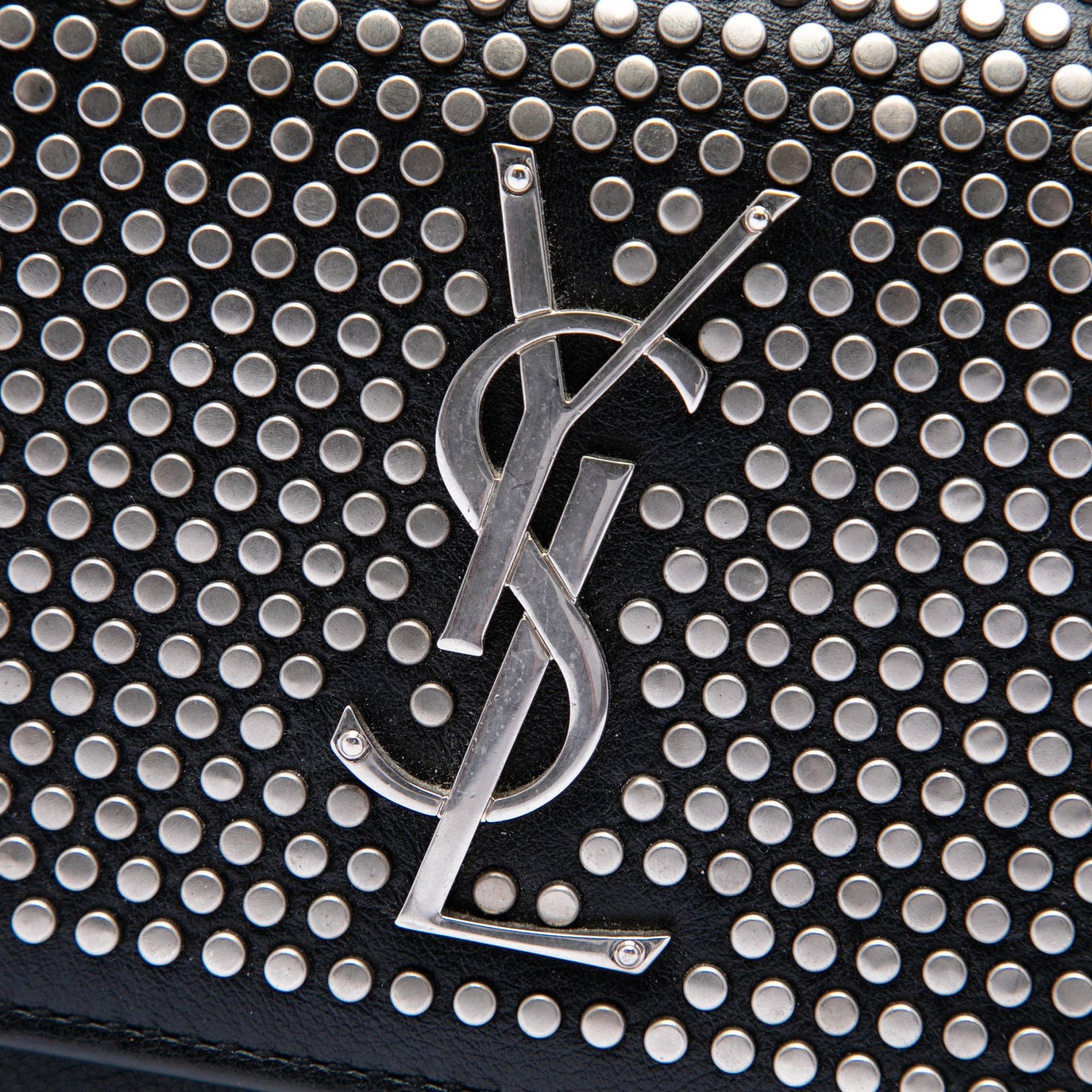 Saint Laurent Small Studded Calfskin Monogram Sunset Crossbody