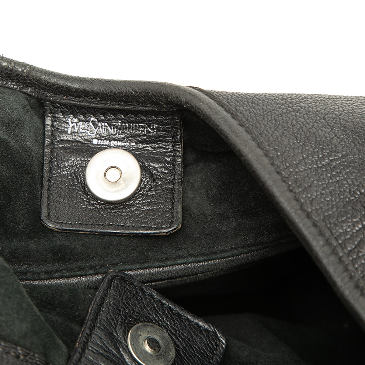 Saint Laurent Small Ruffled Leather Saint Tropez Hobo — Black