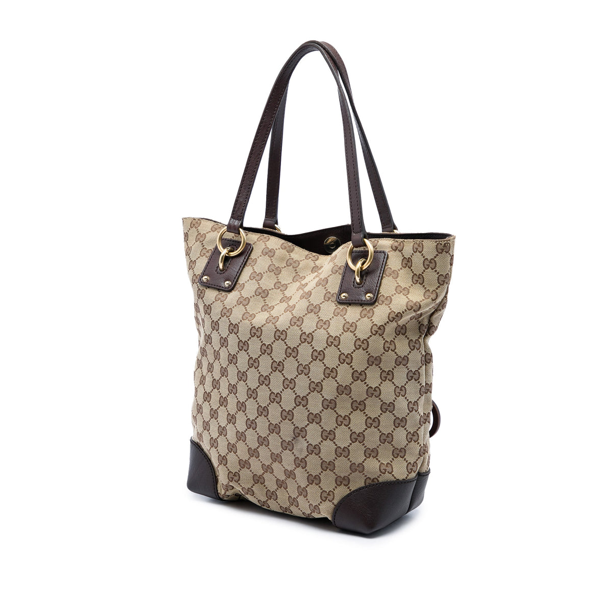 Gucci GG Canvas GG Charm Tote — Beige