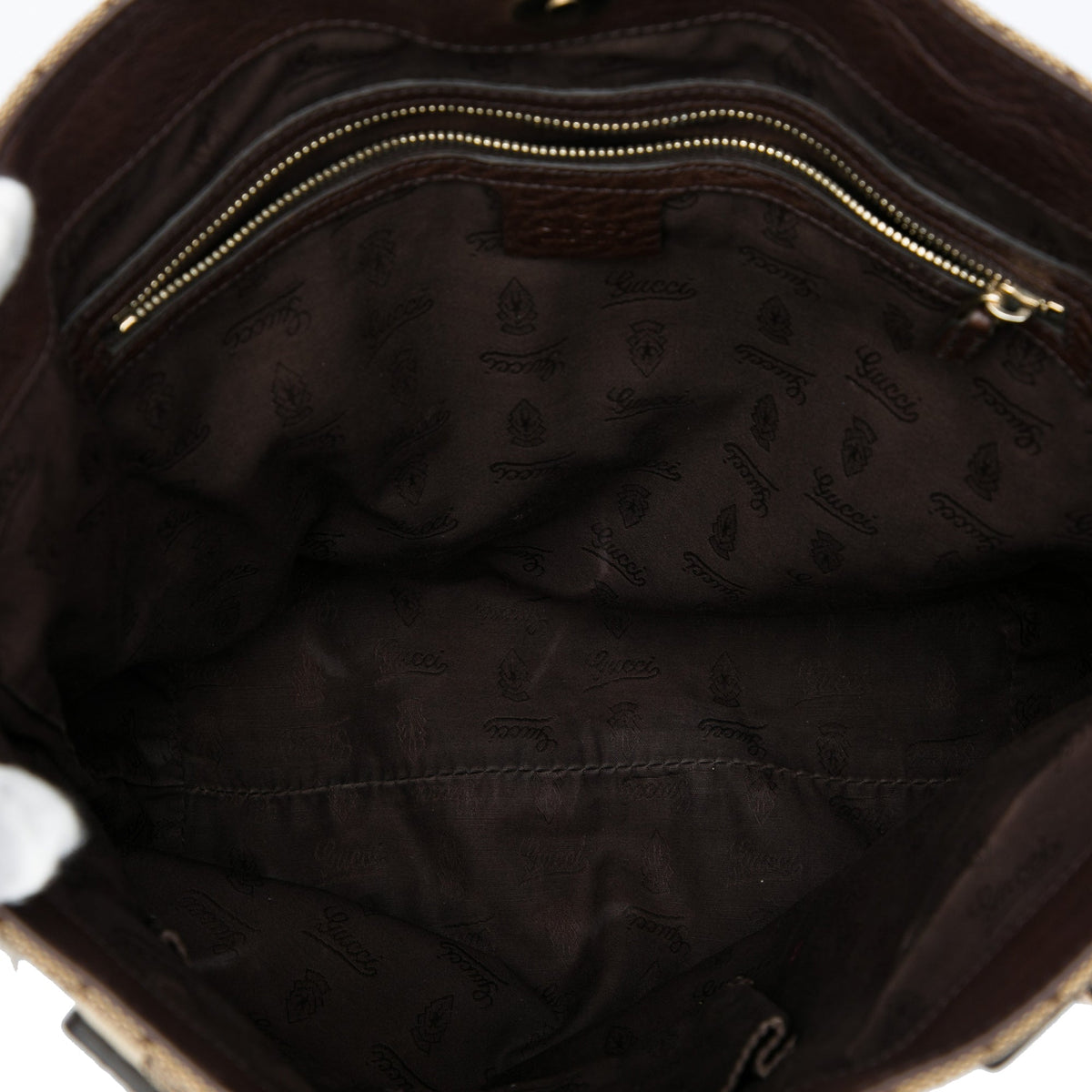 Gucci GG Canvas GG Charm Tote — Beige