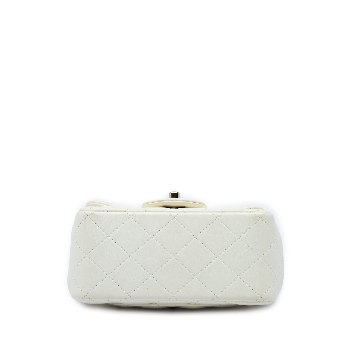 Chanel Mini Square Classic Lambskin Single Flap — White