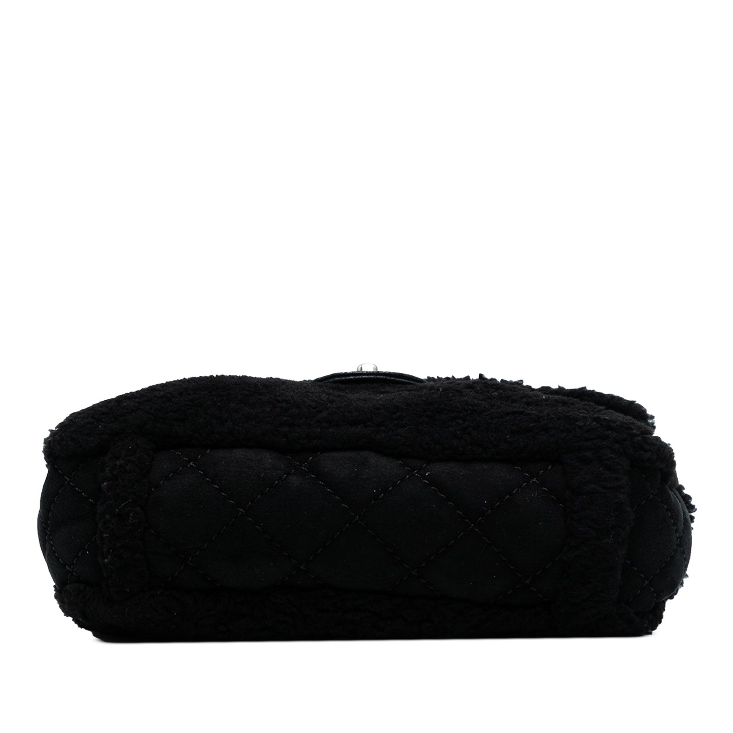 Chanel Medium Shearling Pearl Studded Flap