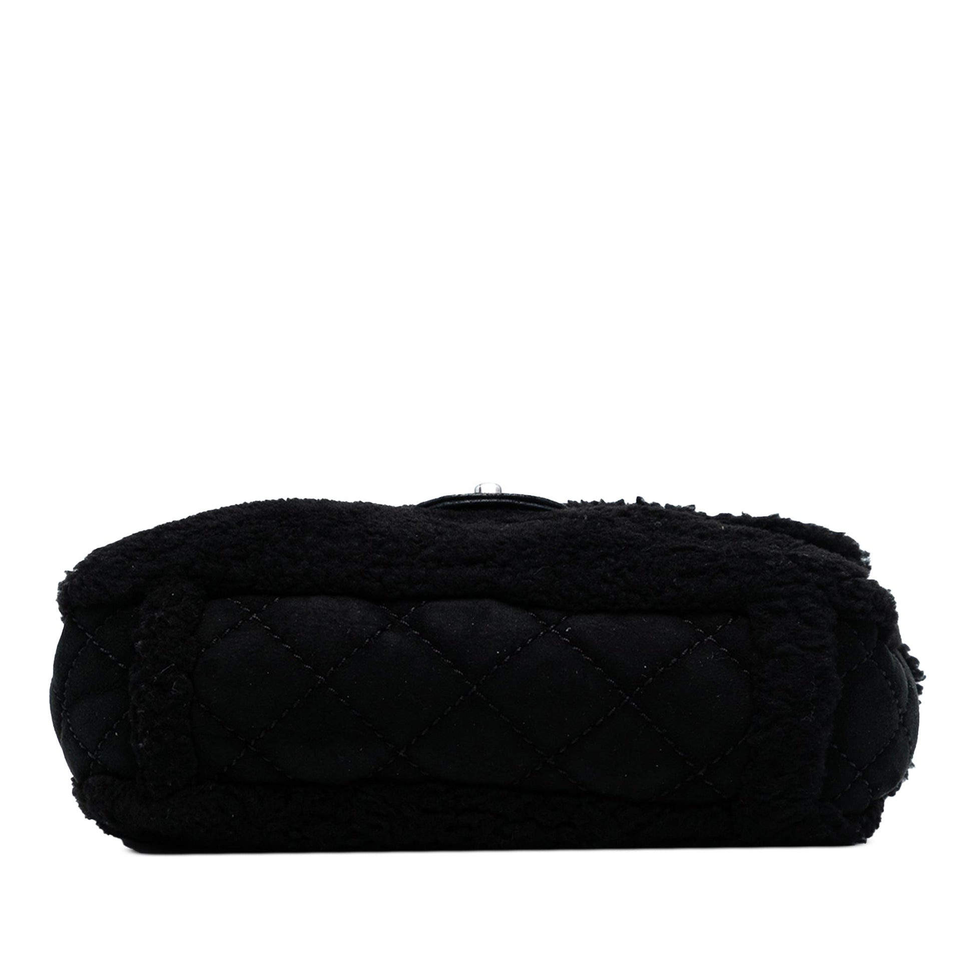 Chanel Medium Shearling Pearl Studded Flap