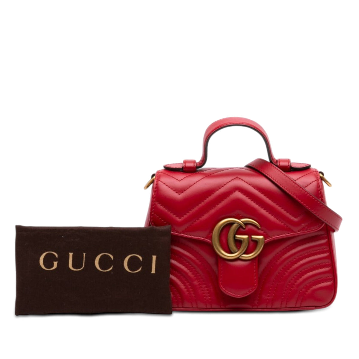 Gucci Mini GG Marmont Matelasse Leather Top Handle Bag