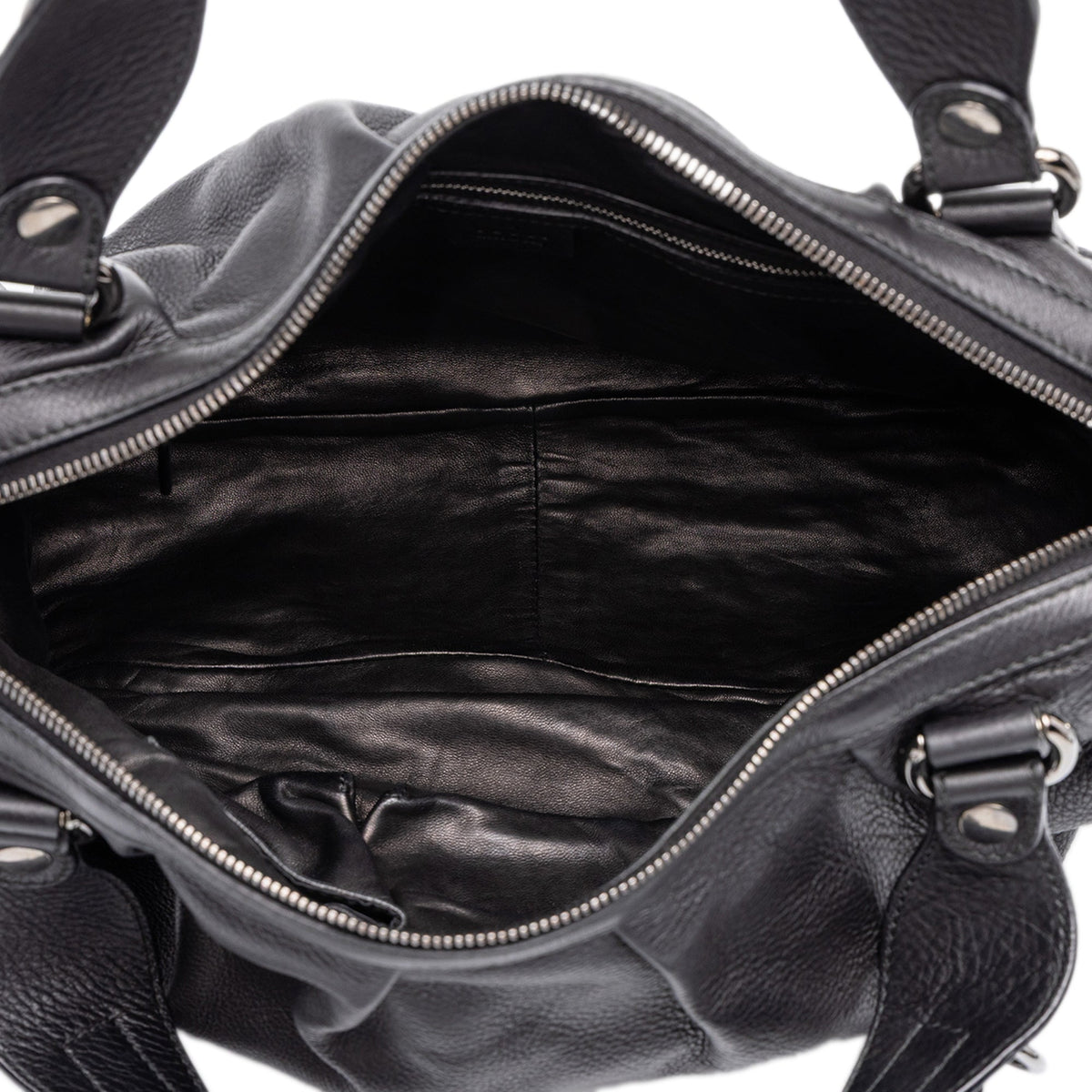 Gucci Calfskin Icon Bit Satchel — Black