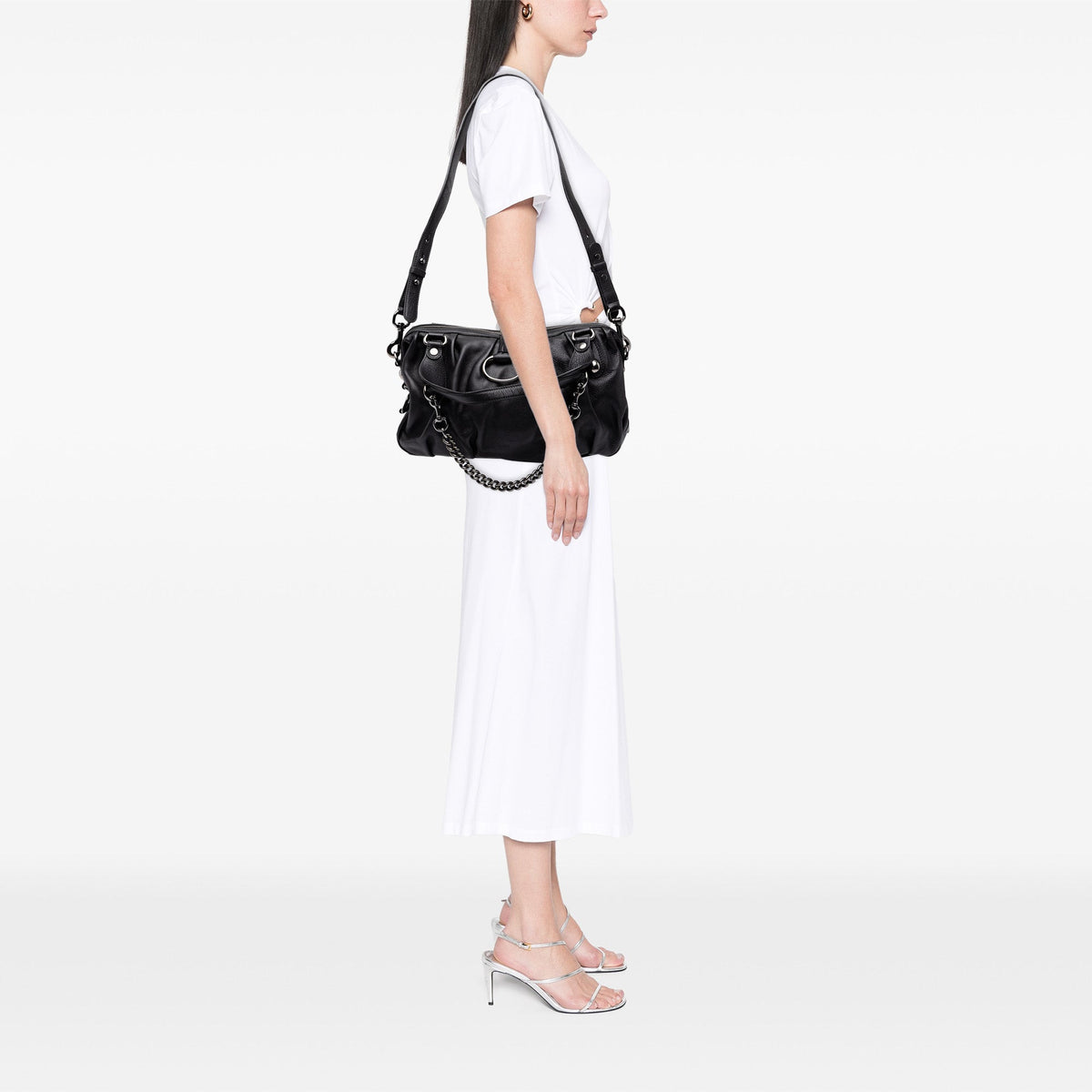 Gucci Calfskin Icon Bit Satchel — Black