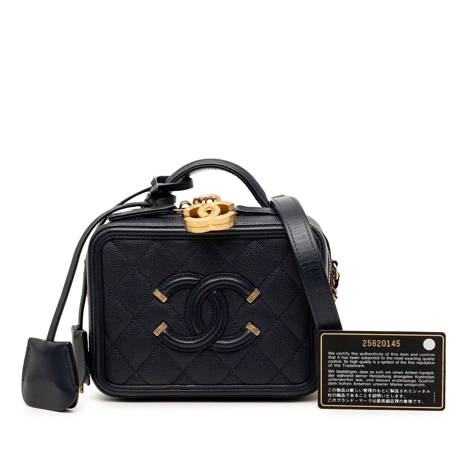 Small Caviar CC Filigree Vanity Case