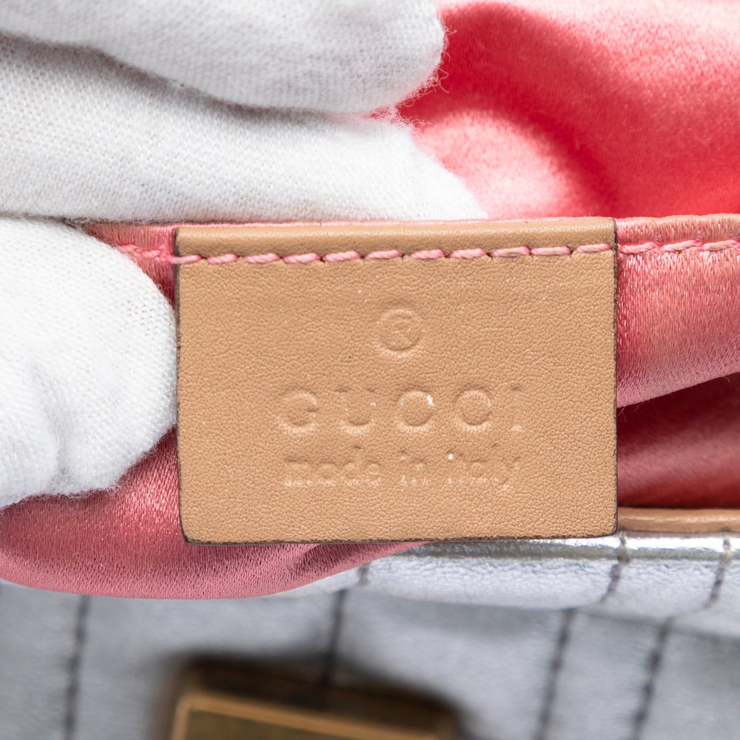 Gucci Small Pearly GG Marmont Pearl Studded Matelasse Leather Shoulder Bag