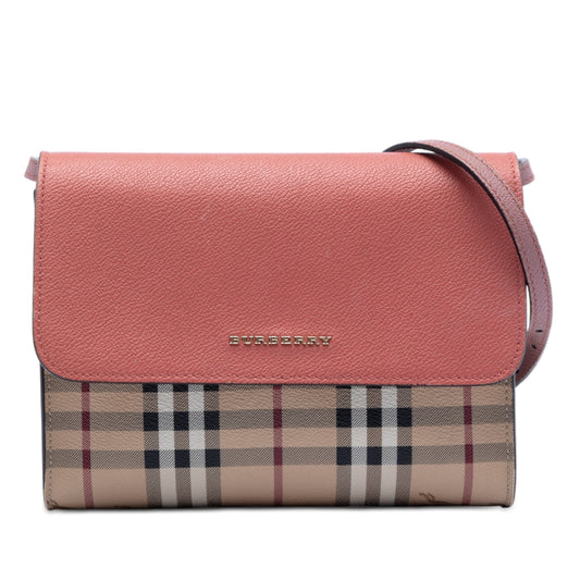 Burberry Haymarket Check Coated Canvas and Calfskin Loxley Crossbody
