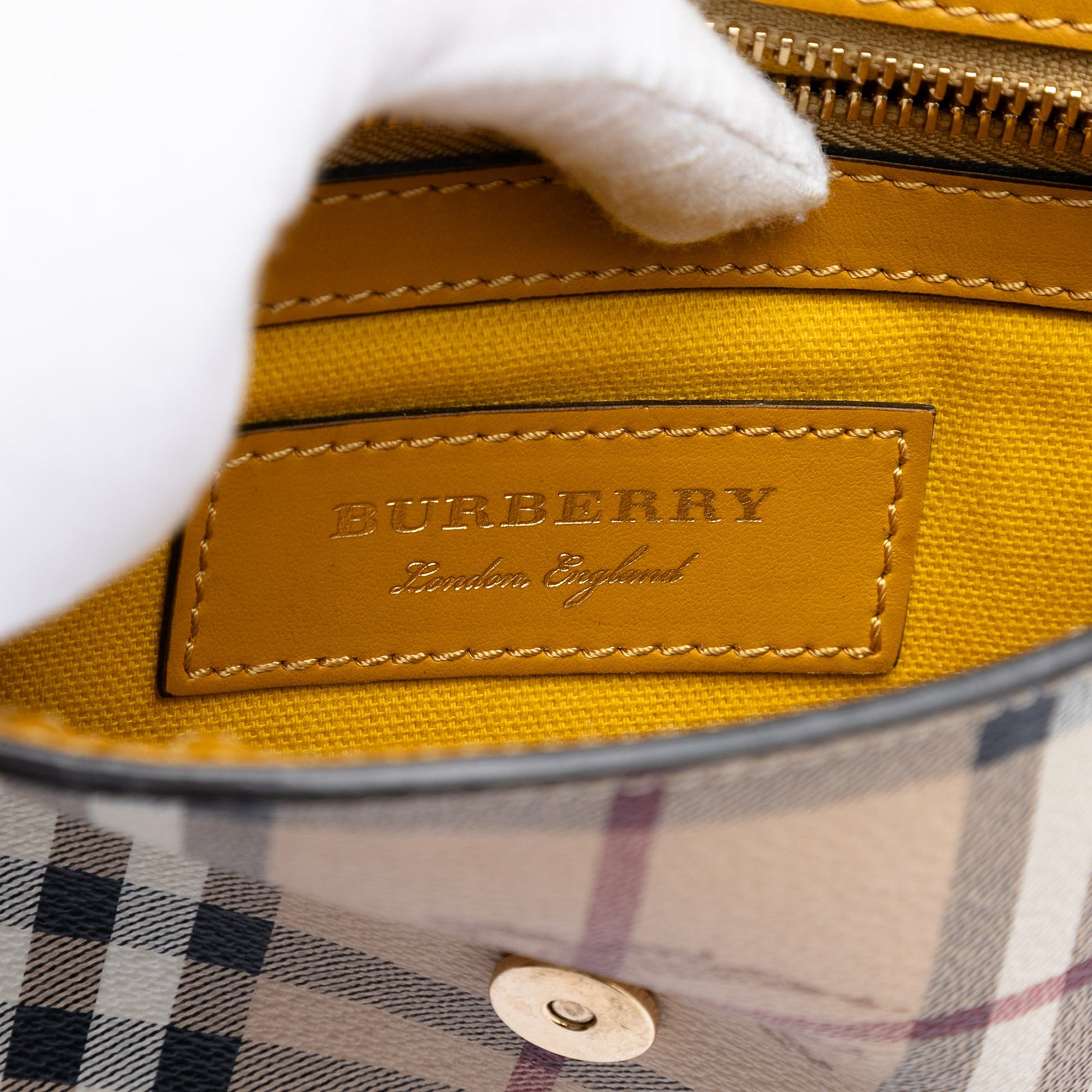 Burberry Haymarket Check Coated Canvas and Calfskin Loxley Crossbody