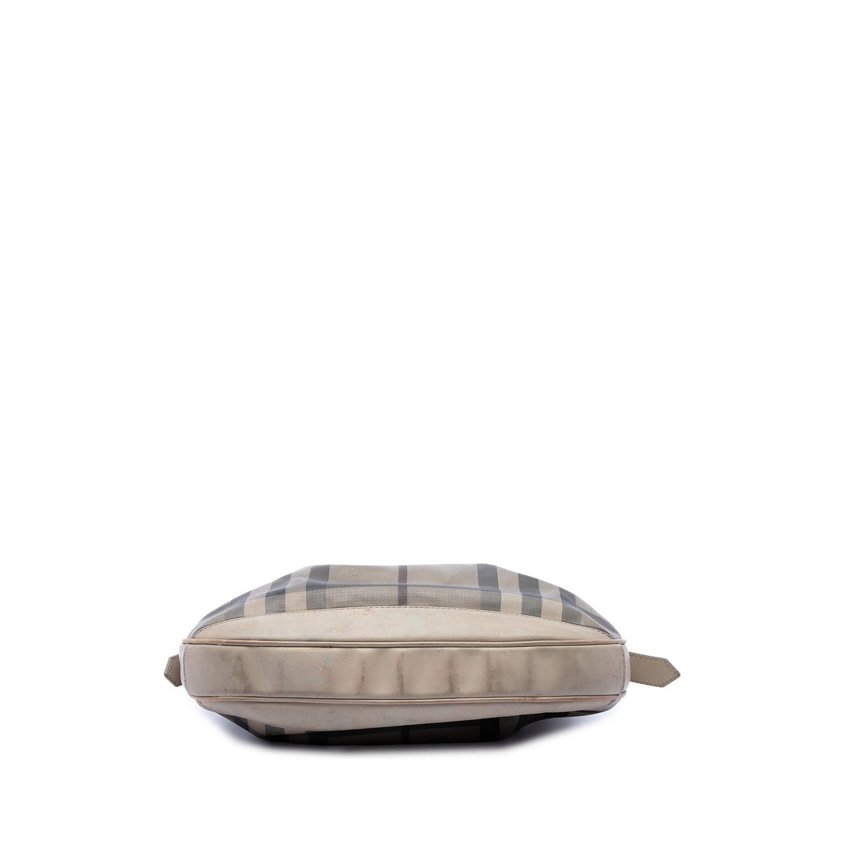 Burberry Smoke Check Coated Canvas Brooklyn Hobo — Gray