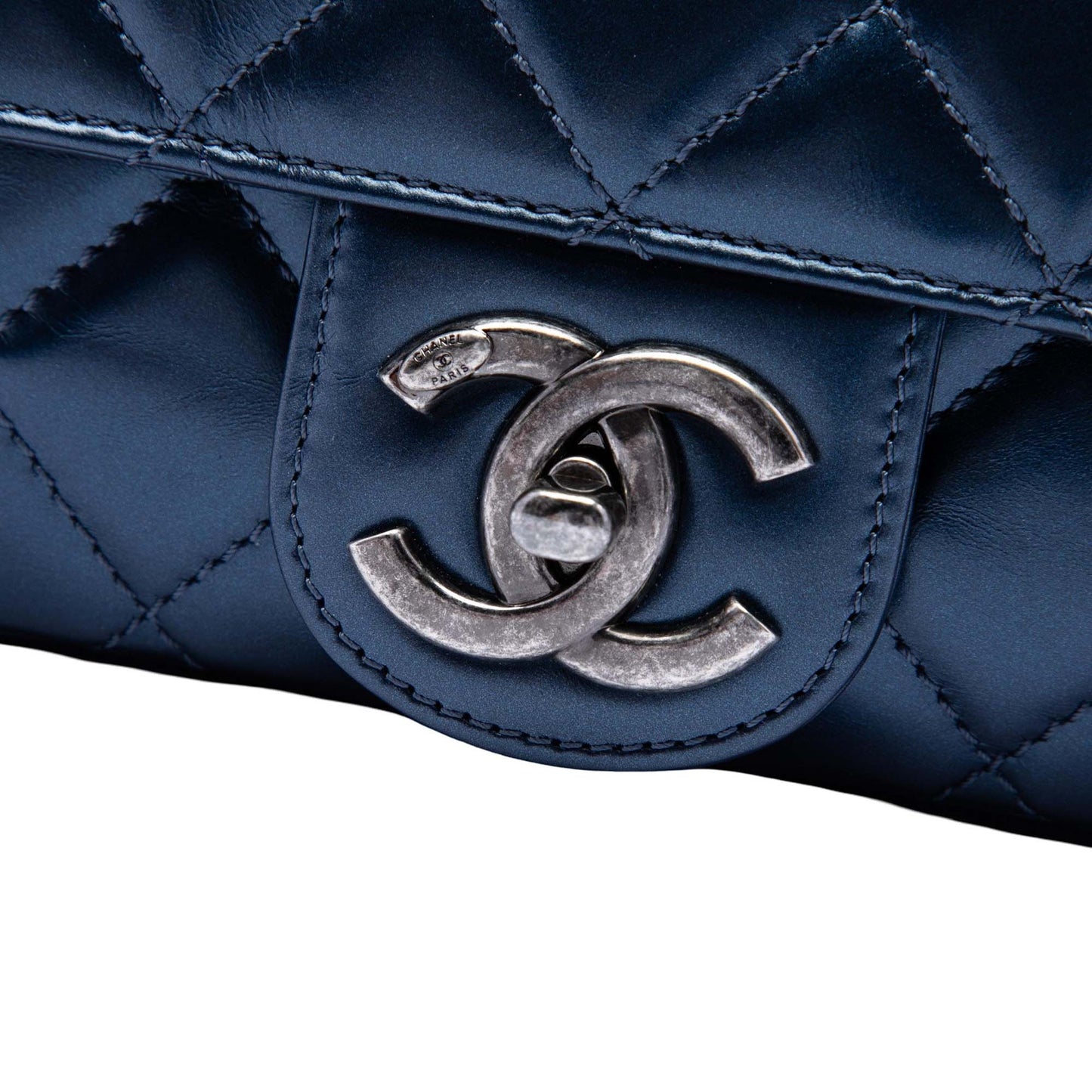 Chanel Medium Quilted Glazed Calfskin Coco Pleats Flap