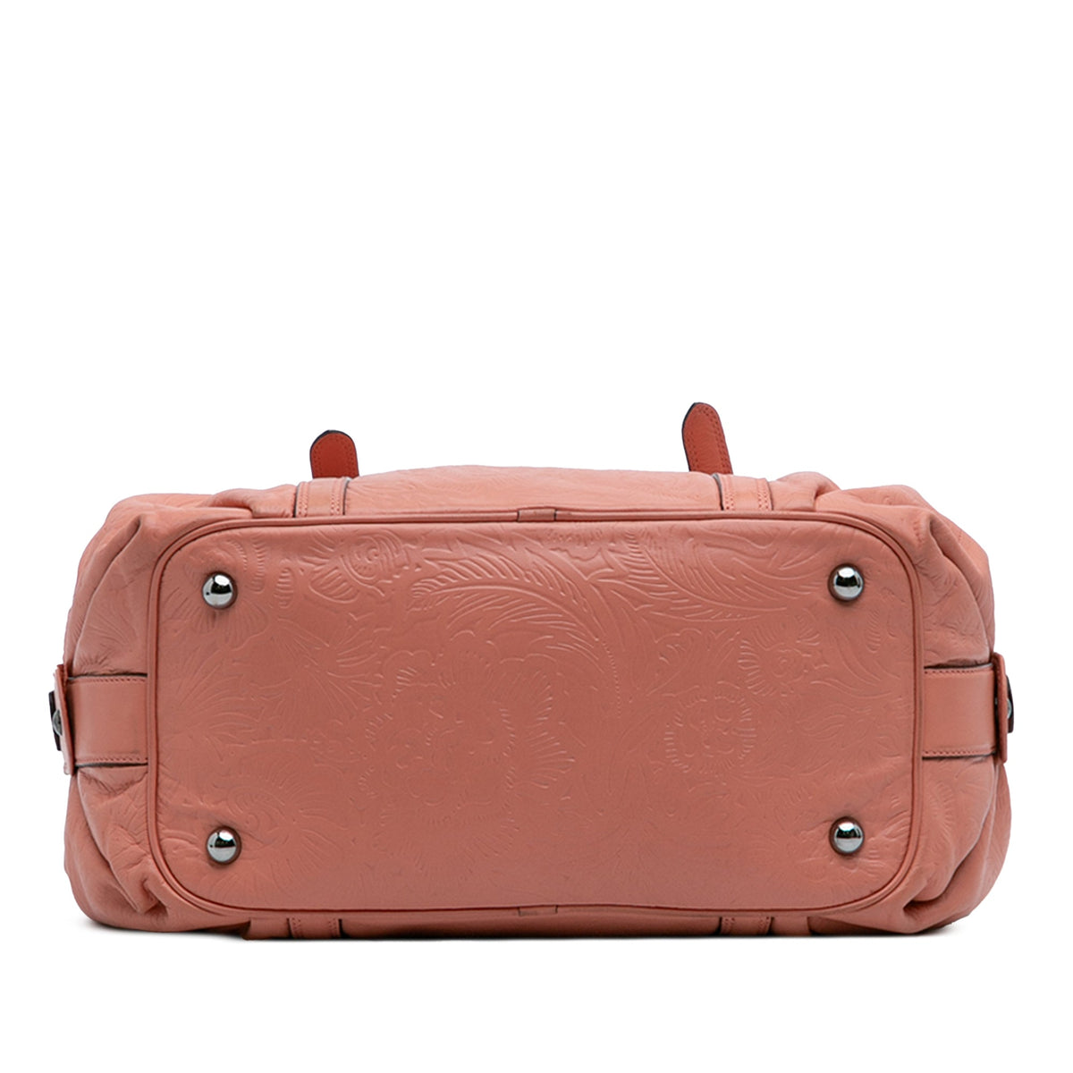 LOEWE Embossed Leather Anagram Boston Bag
