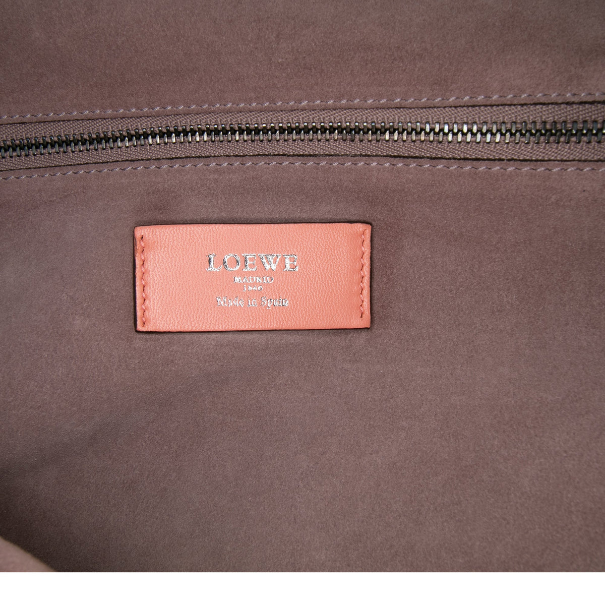 LOEWE Embossed Leather Anagram Boston Bag