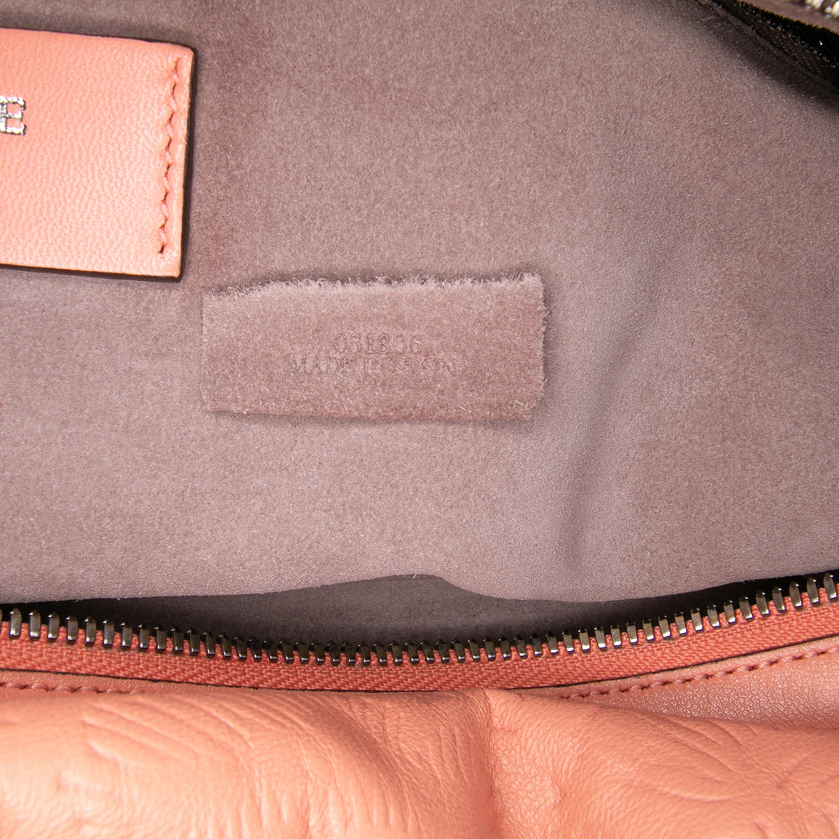 LOEWE Embossed Leather Anagram Boston Bag