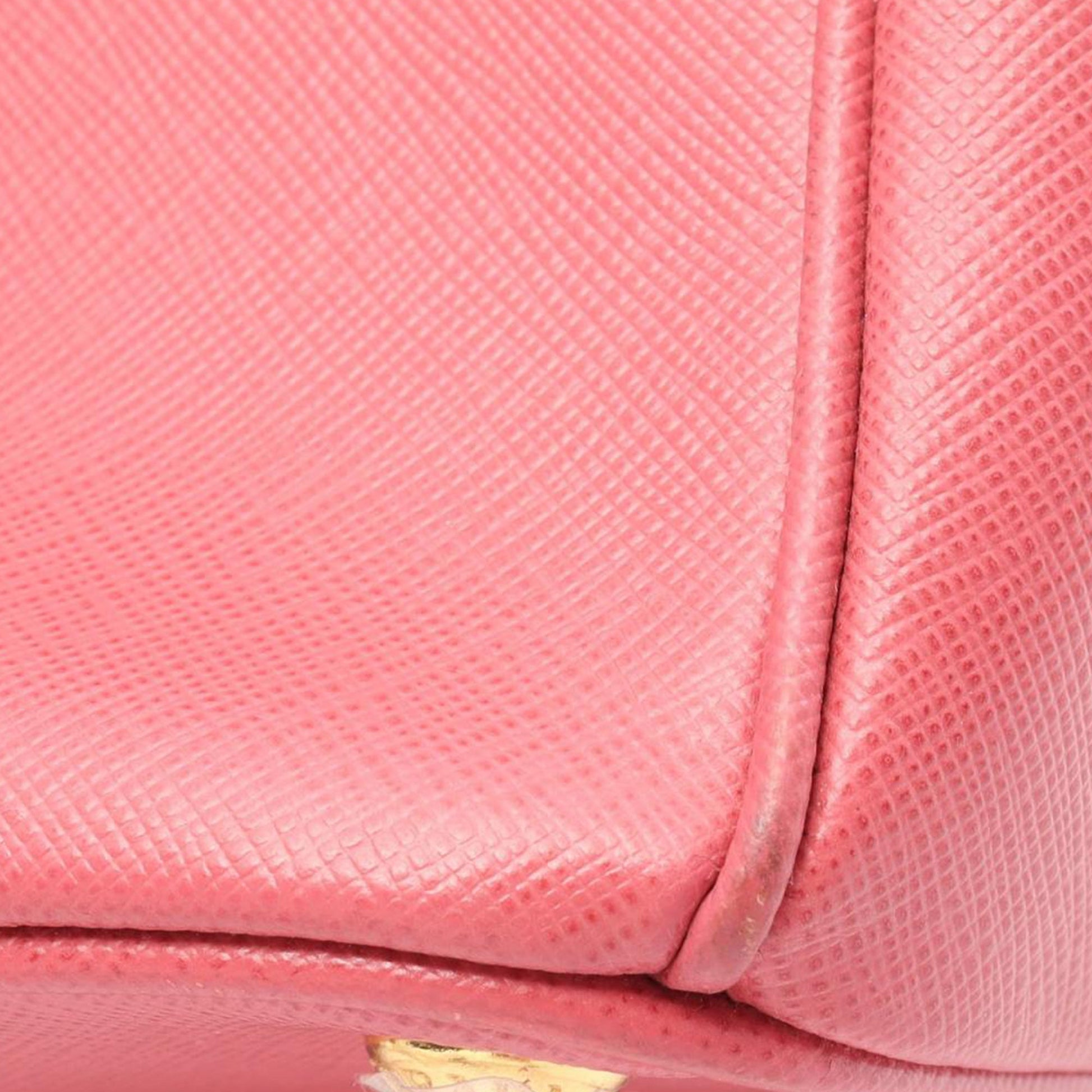 Prada Medium Saffiano Lux Galleria Double Zip Satchel