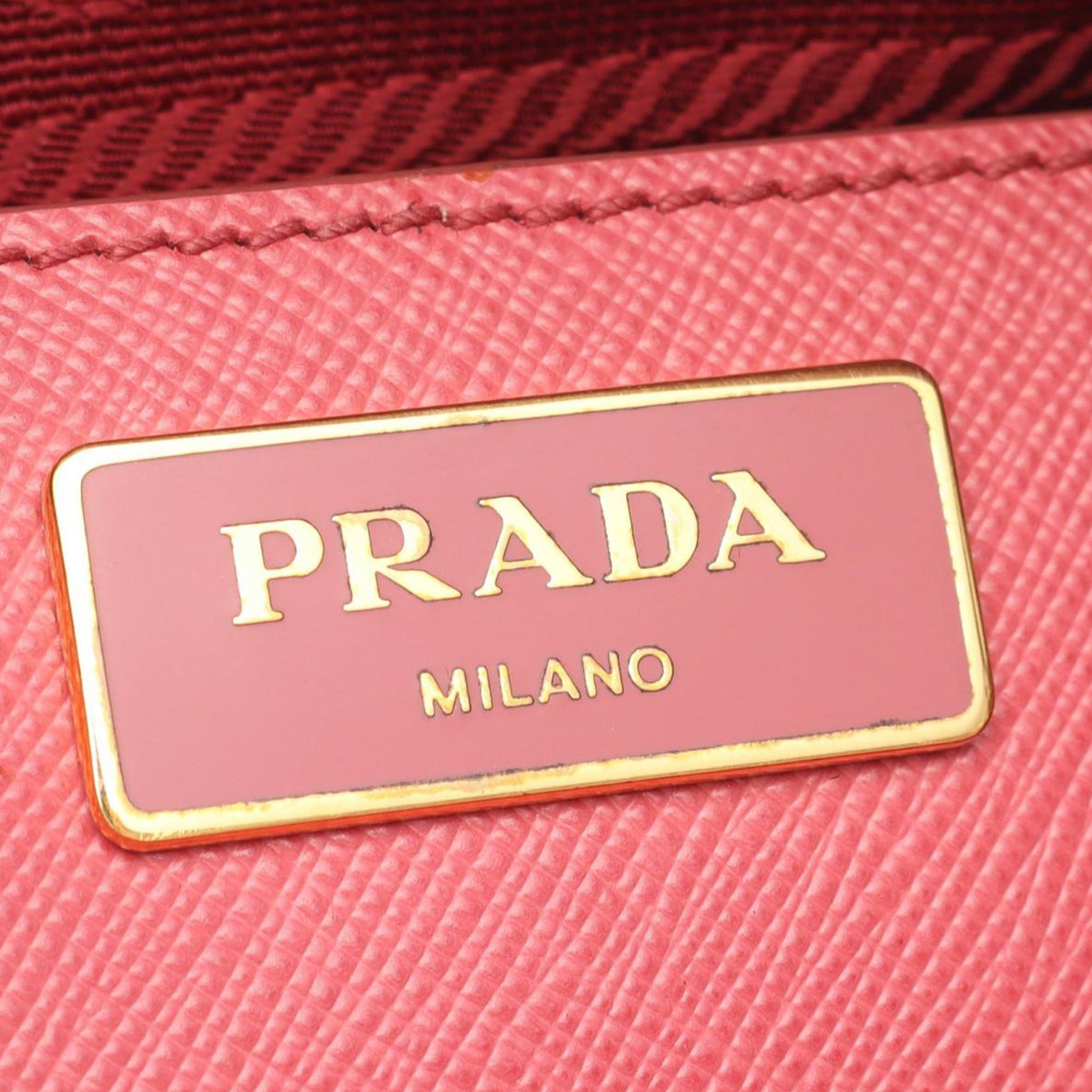 Prada Medium Saffiano Lux Galleria Double Zip Satchel