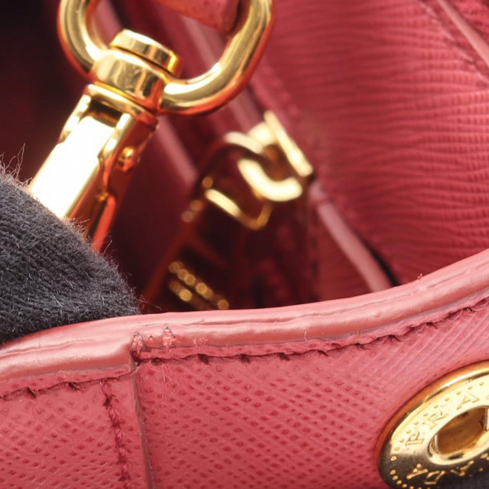 Prada Medium Saffiano Lux Galleria Double Zip Satchel