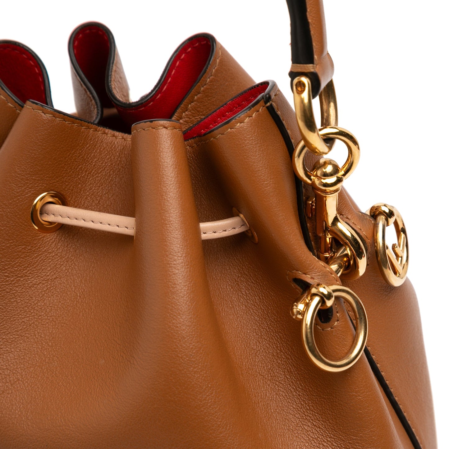 Fendi Small Perforated Leather Mon Tresor Bucket Bag