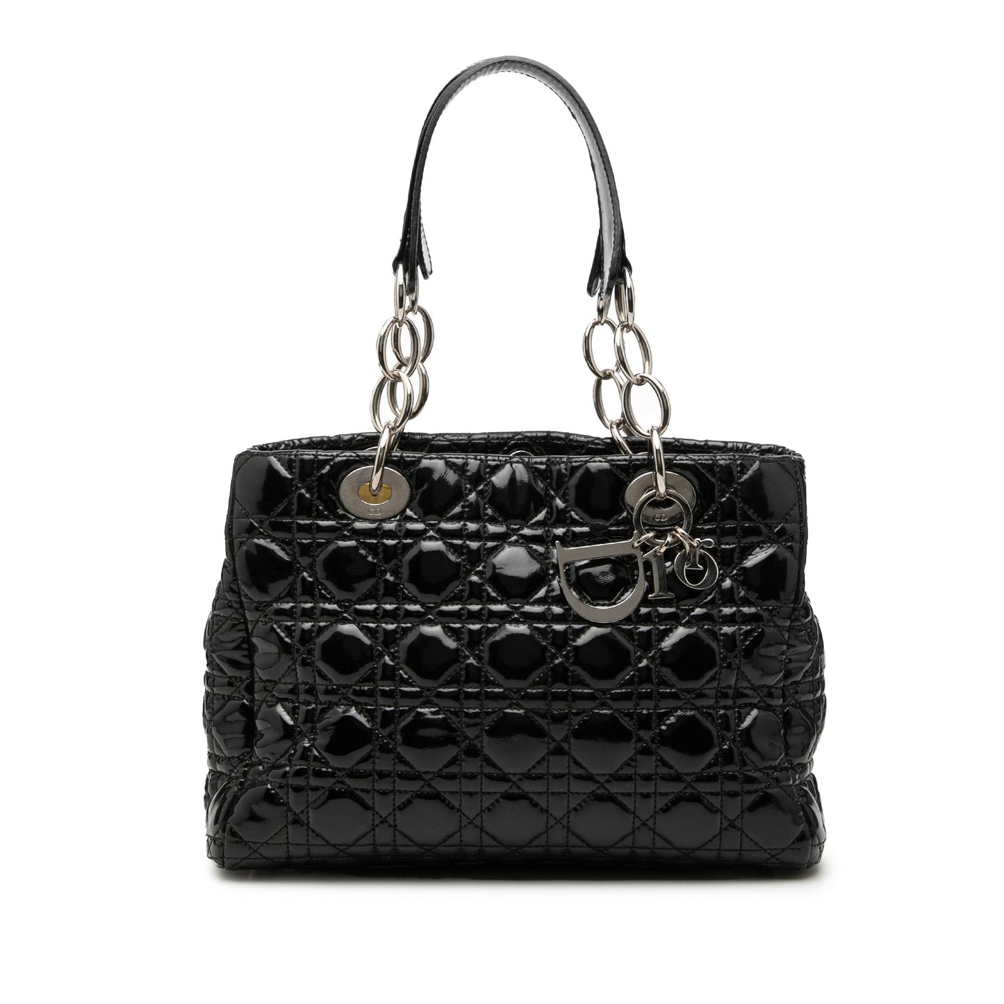 Dior Small Patent Cannage Soft Zipped Shopping Tote