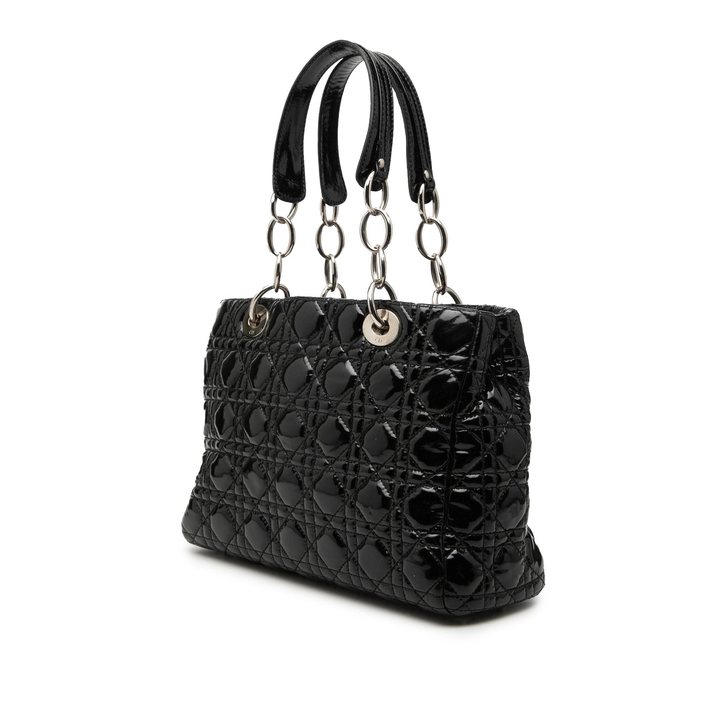 Dior Small Patent Cannage Soft Zipped Shopping Tote