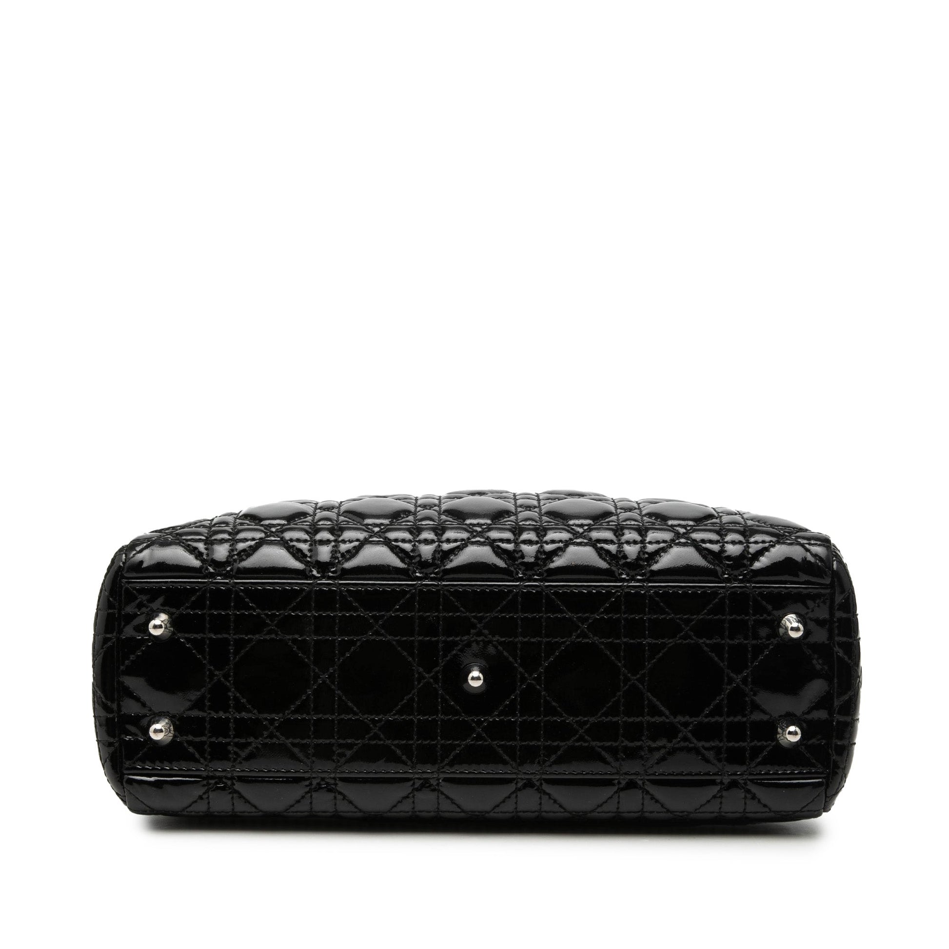 Dior Small Patent Cannage Soft Zipped Shopping Tote