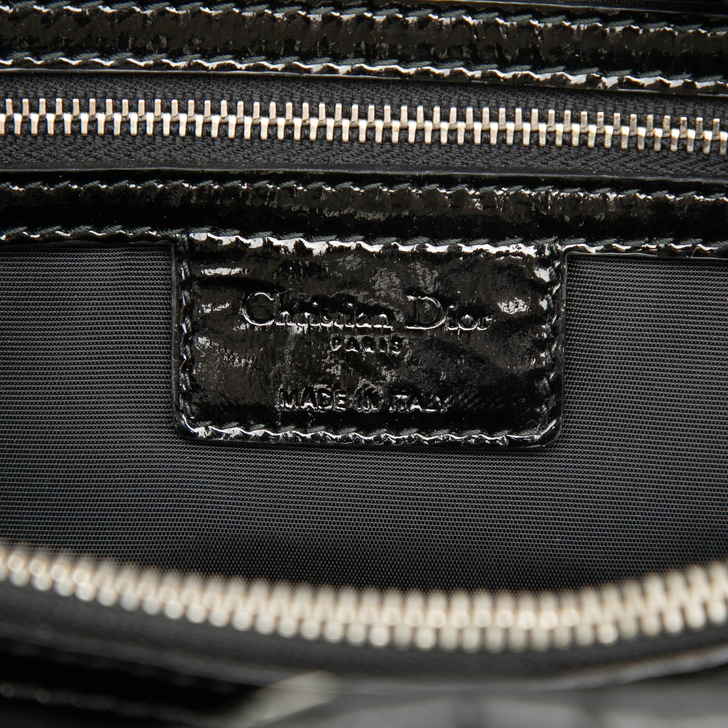 Dior Small Patent Cannage Soft Zipped Shopping Tote