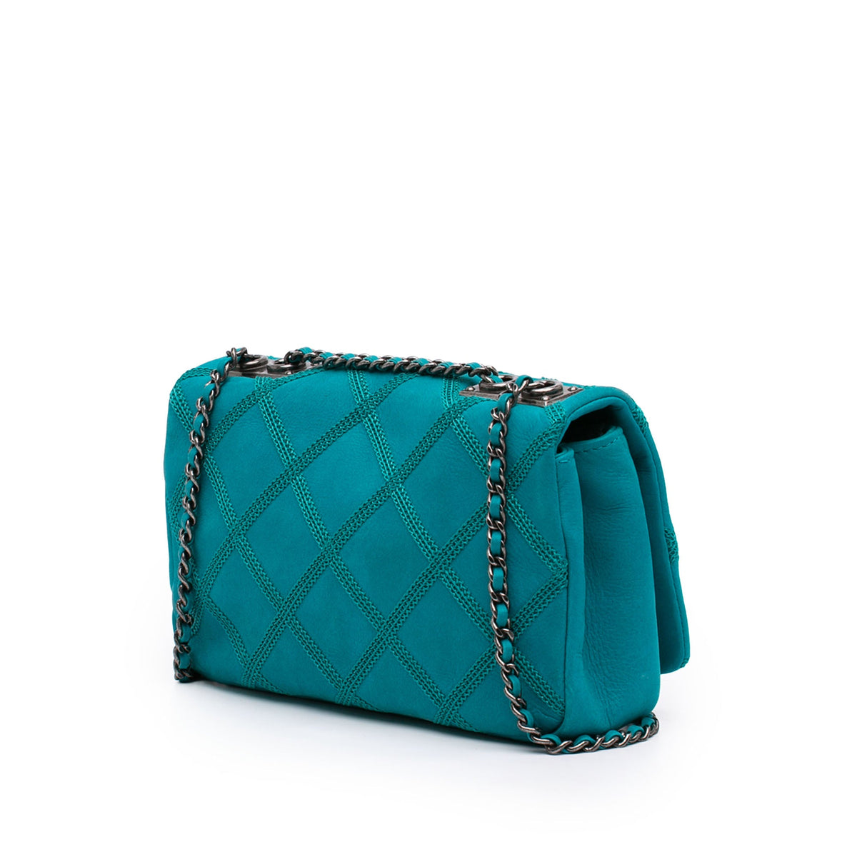 Chanel CC Iridescent Calfskin Diamond Stitch Flap