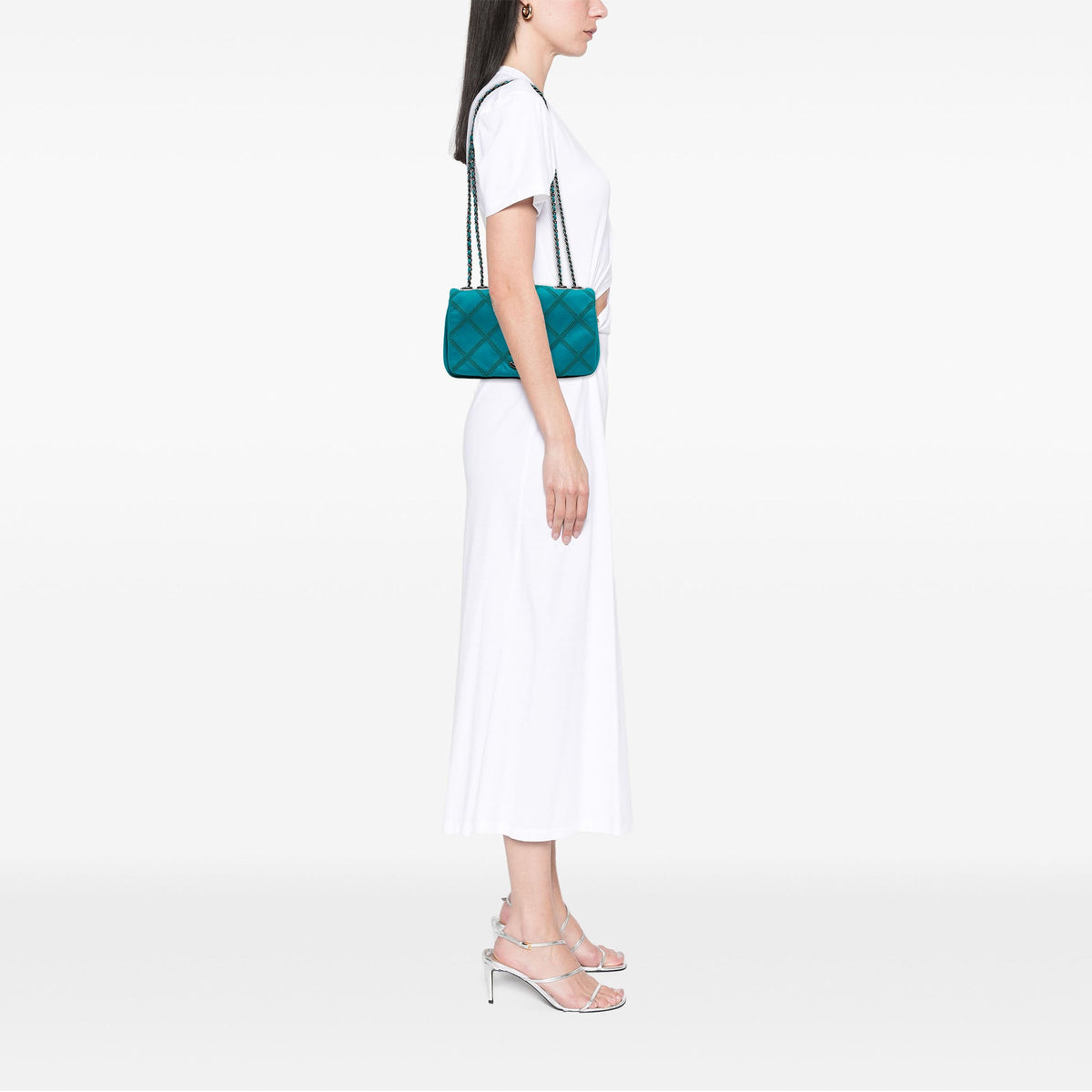 Chanel CC Iridescent Calfskin Diamond Stitch Flap