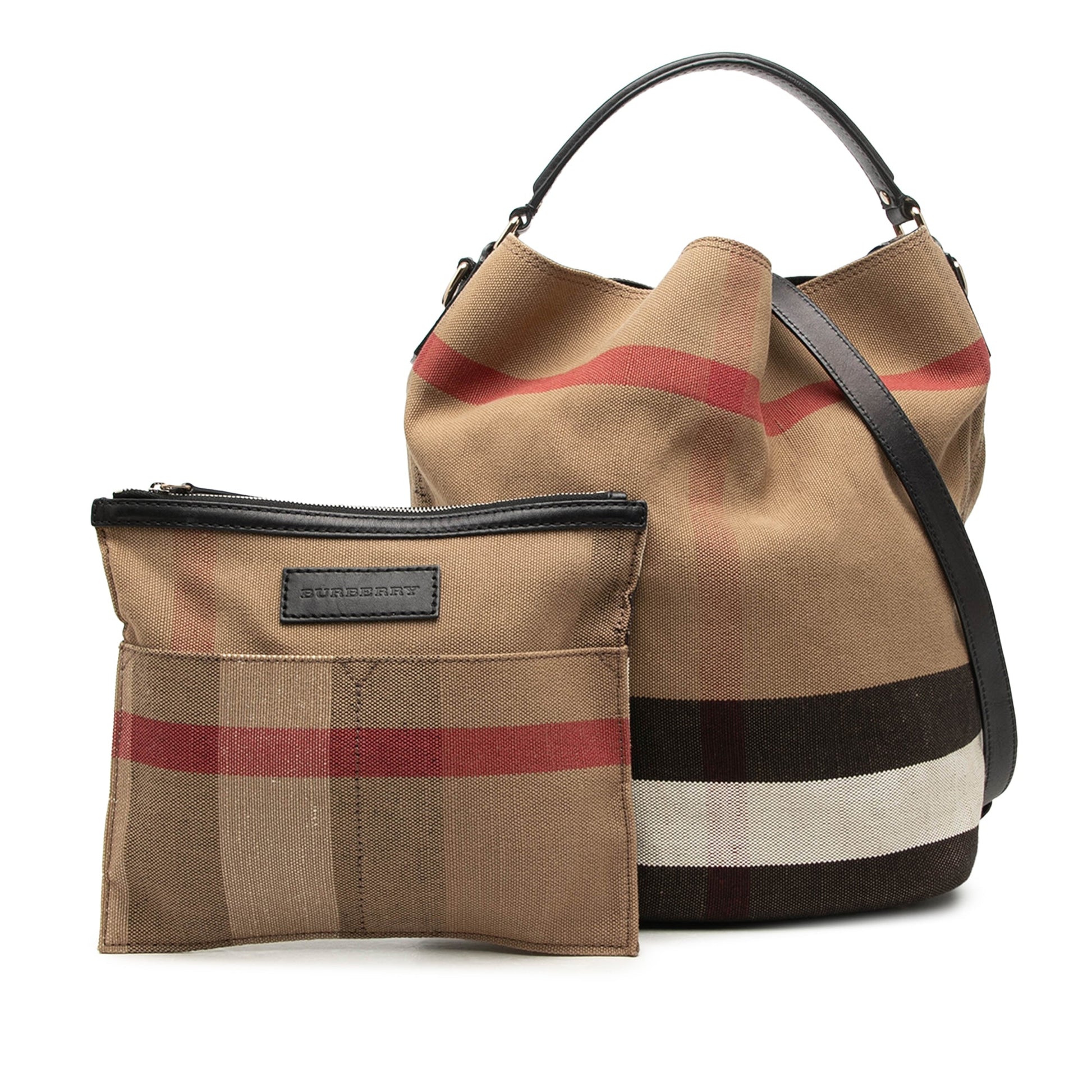Burberry House Check Canvas Ashby Satchel