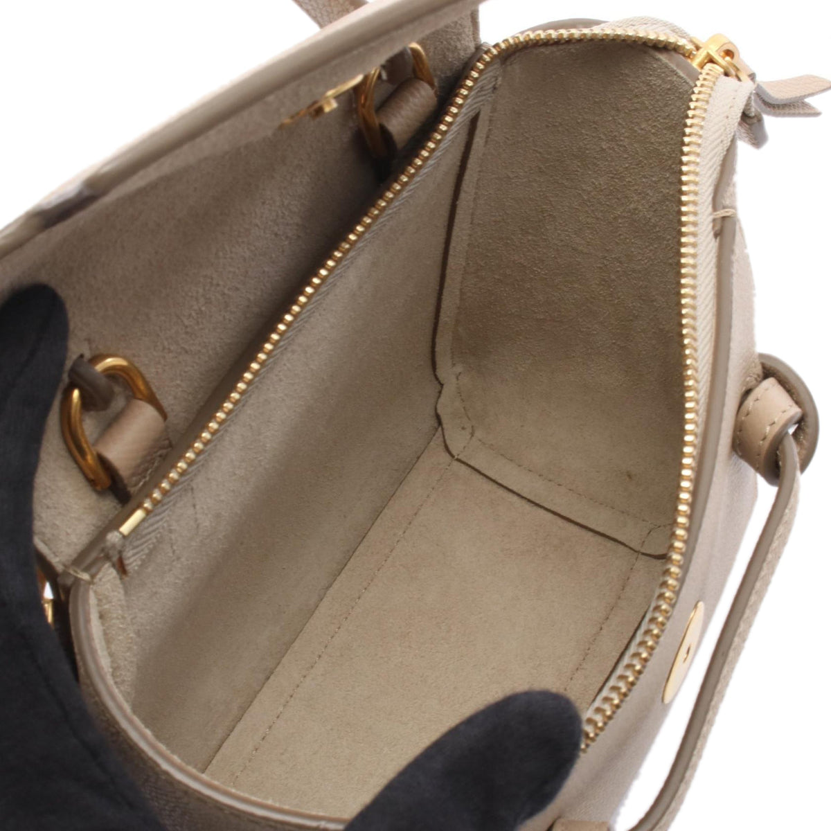 Celine Pico Grained Calfskin Belt Bag — Beige