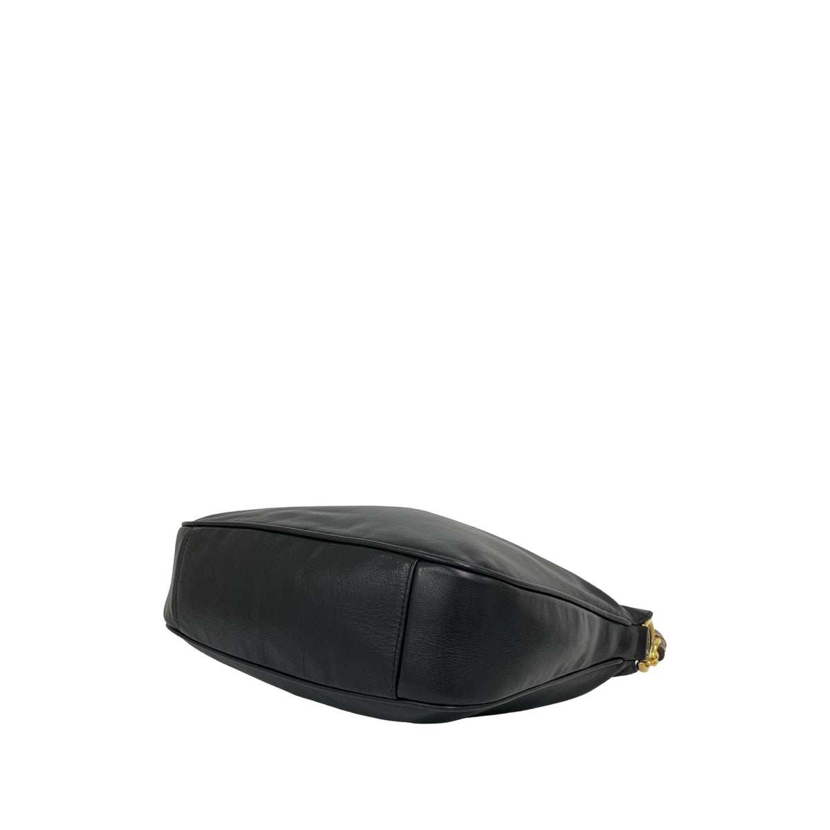 Gucci Leather Bamboo Satchel — Black